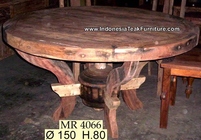 Round Table Teak Wood Furniture