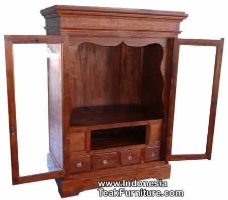 Teak Wood Tv Cabinet Rustic Furniture