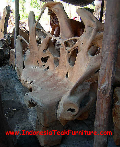 WOOD LOGS BENCH INDONESIA