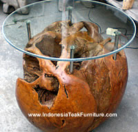 Teak wood ball table