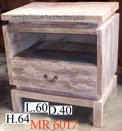 Recycle Wood Bedside Table Teak Furniture