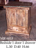 Reclaimed Wood Bedside Table Teak Furniture