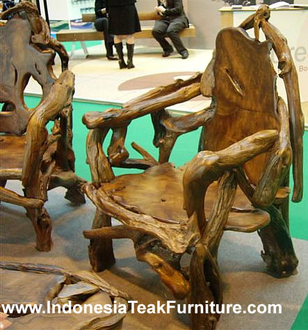 TEAK GARDEN FURNITURE SET JAVA INDONESIA TEAK ROOT WOOD