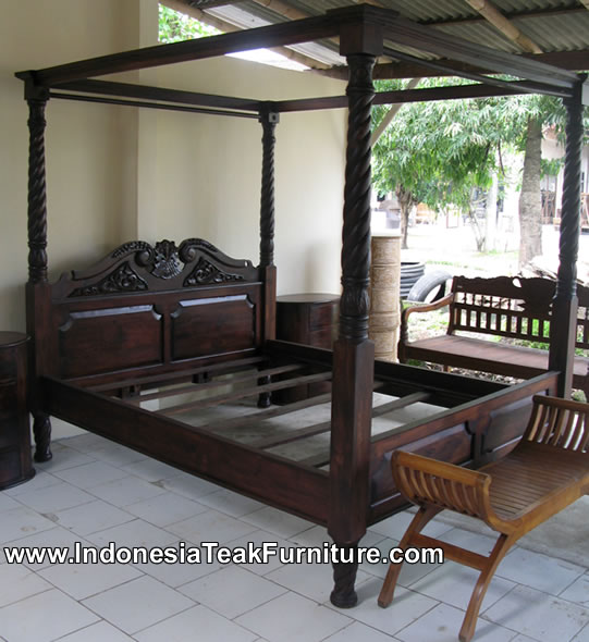 Wooden Bed Furniture from Indonesia